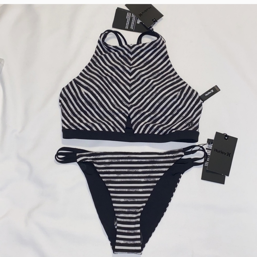 NEW Hurley Q/D Hazard High Neck Swim Set